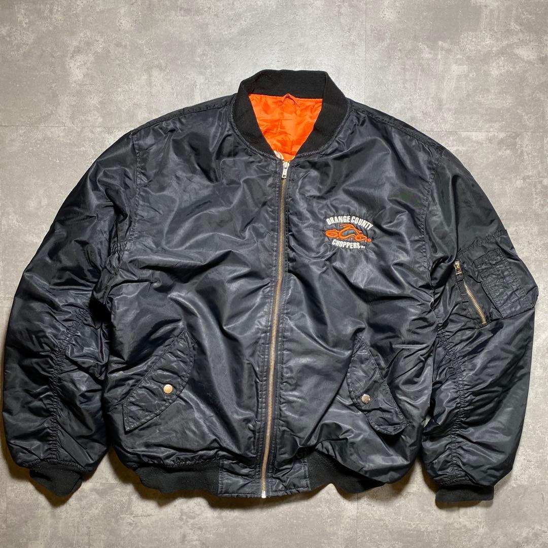 アメリカンカスタムバイクMA-1 フライトジャケット Lサイズ バイカー