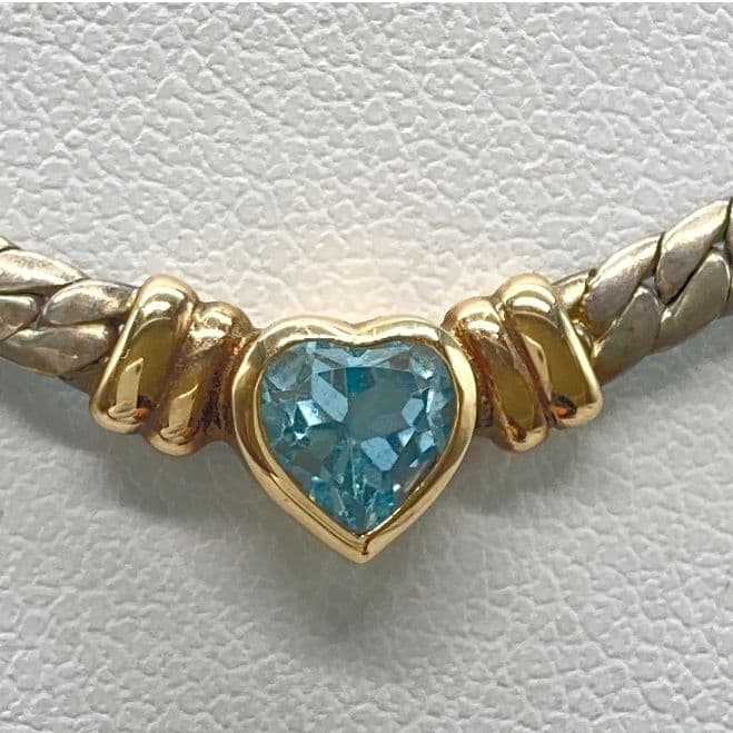 る*い様 スタージュエリー SV/K14 8.6g アクアマリン ネックレス