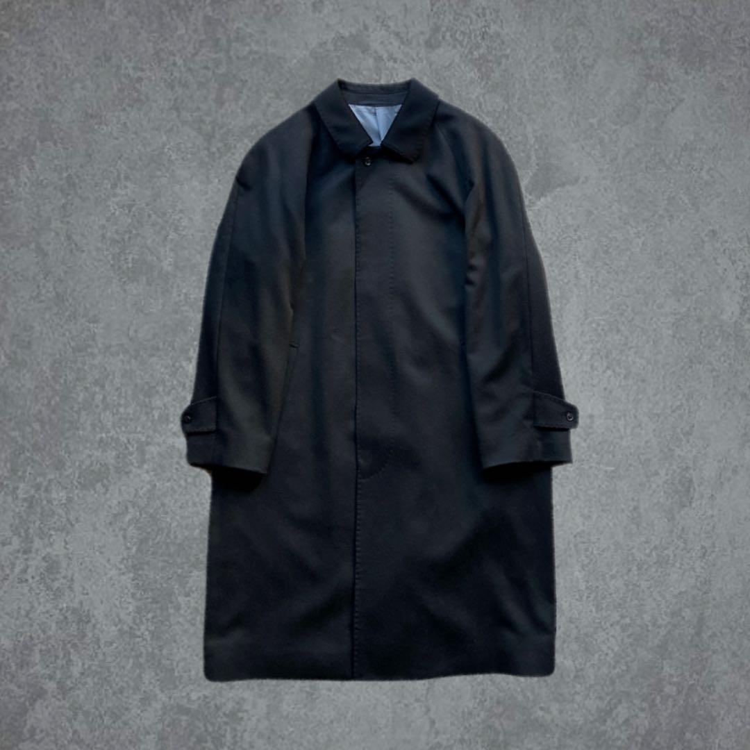 archive cashmere black raglan coat y2k