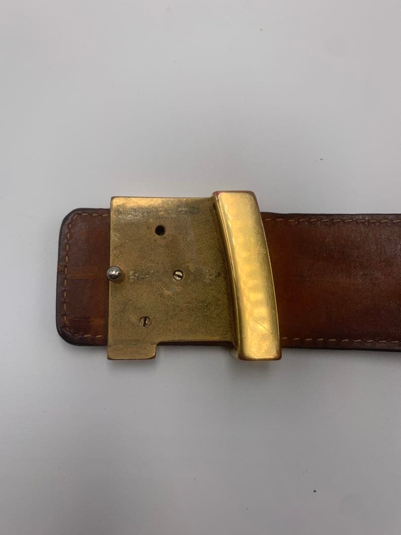 ルイ・ヴィトン モルタルホワイト レザーベルト P55 - メルカリ