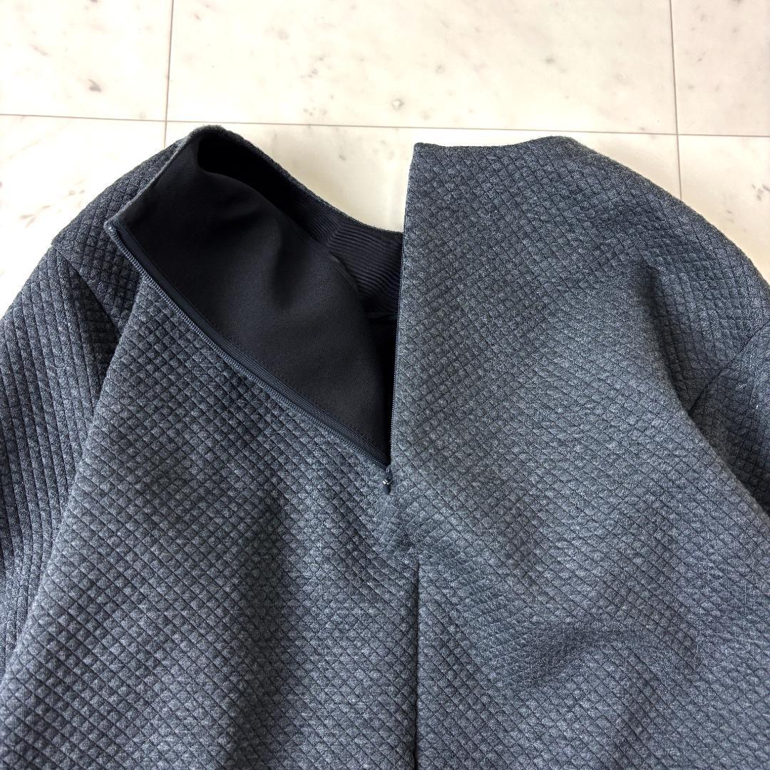 LE PHIL スクエアジャガード ジャージ ブラウス F グレー ル フィル