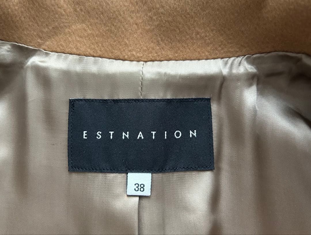 ESTNATION チェスターコート サイズ38 キャメル色