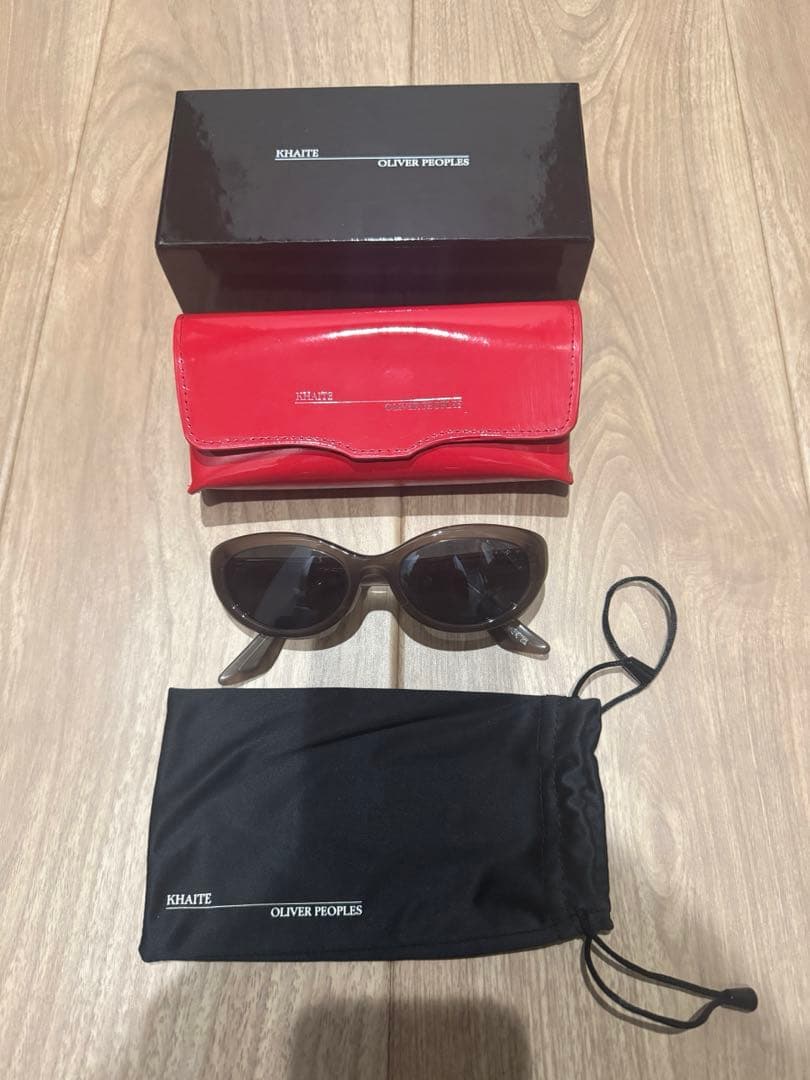 OLIVER PEOPLES × KHAITE サングラス 1969C x Oliver Peoples 1969C oval sunglasses in black - Khaite | Mytheresa