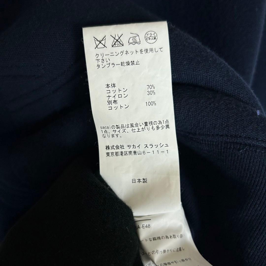 3760【超希少デザイン】サカイ☆フードジップ切り替えパーカー 入手