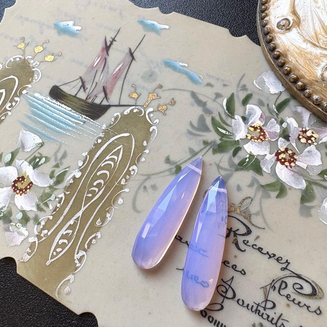 《ポメころび様》アイリスアゲートドゥルージー⑨＆スコロライト＊フープイヤリング