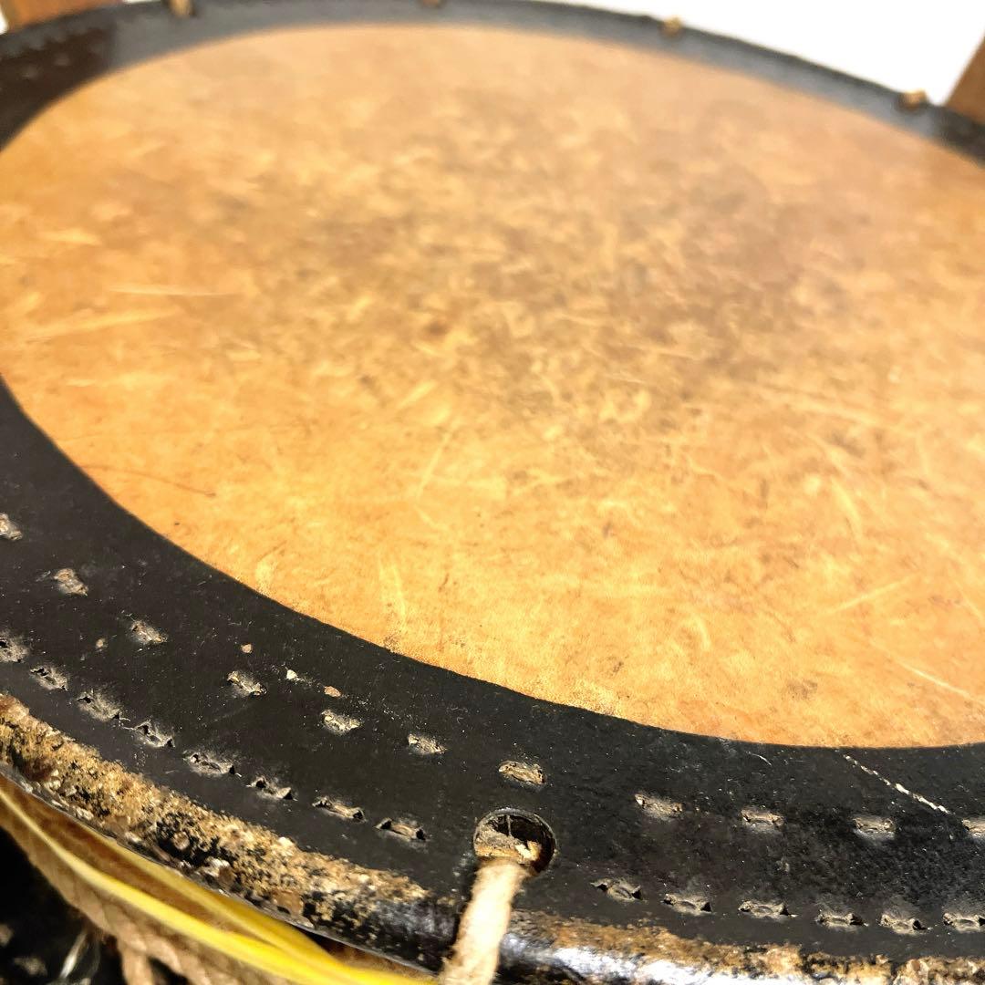 【締め太鼓】　和太鼓 36.8cm×11.2cm 打楽器　和楽器　鼓面良好