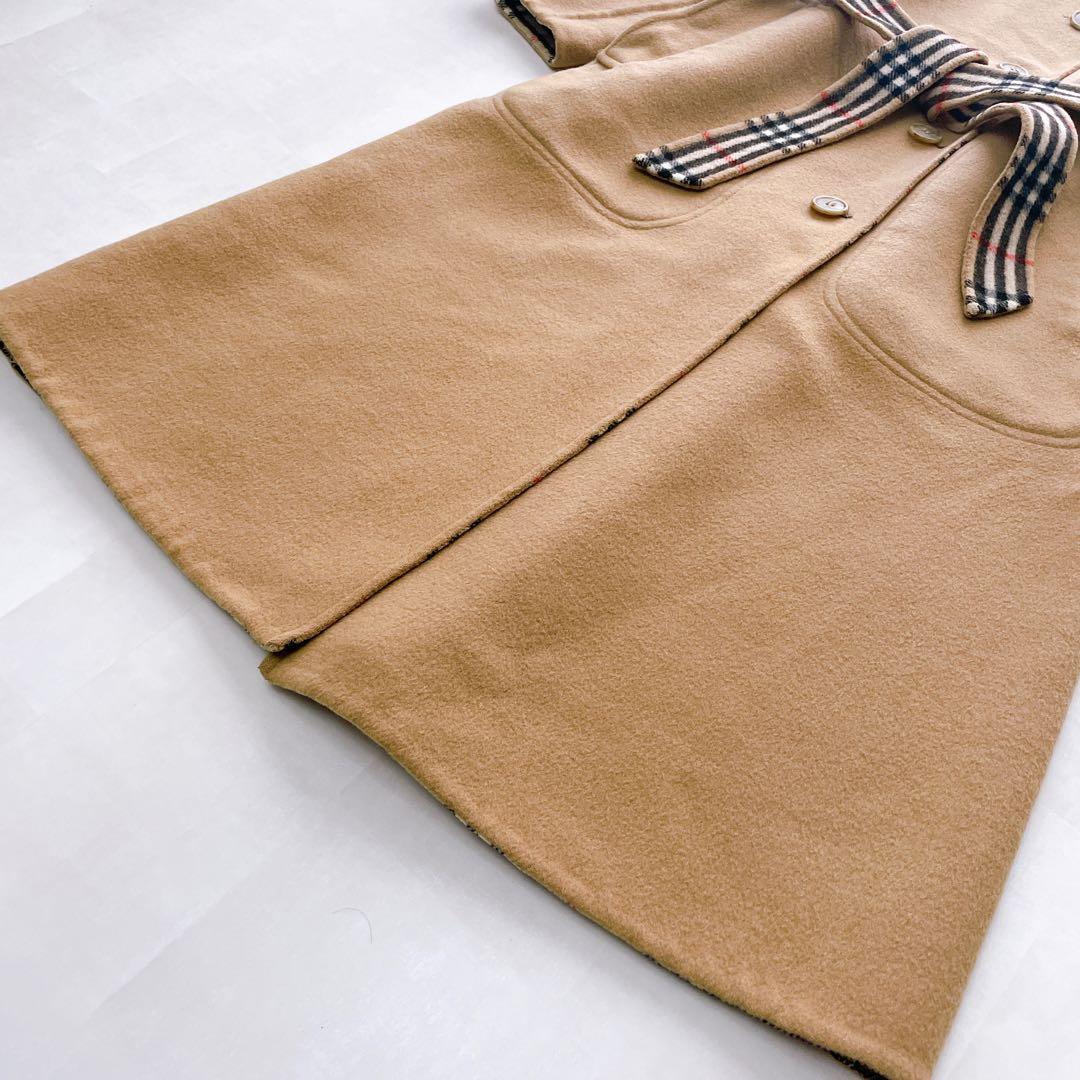 希少✨バーバリー ノバチェック ロングコート リバーシブル ウール