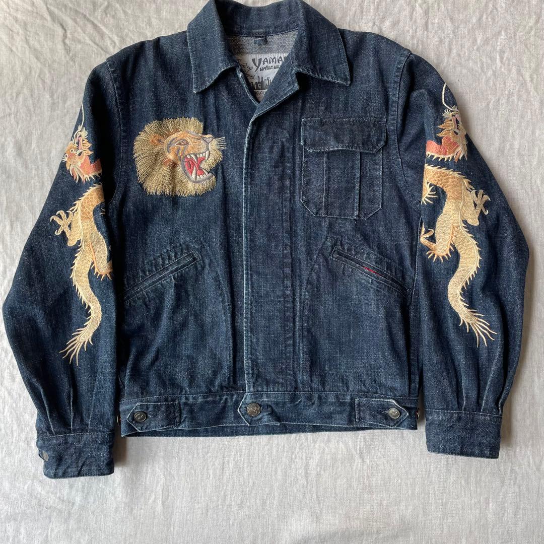至極の逸品】YAMANE EVISU 刺繍 デニムジャケット KYOTO 濃紺 - メルカリ