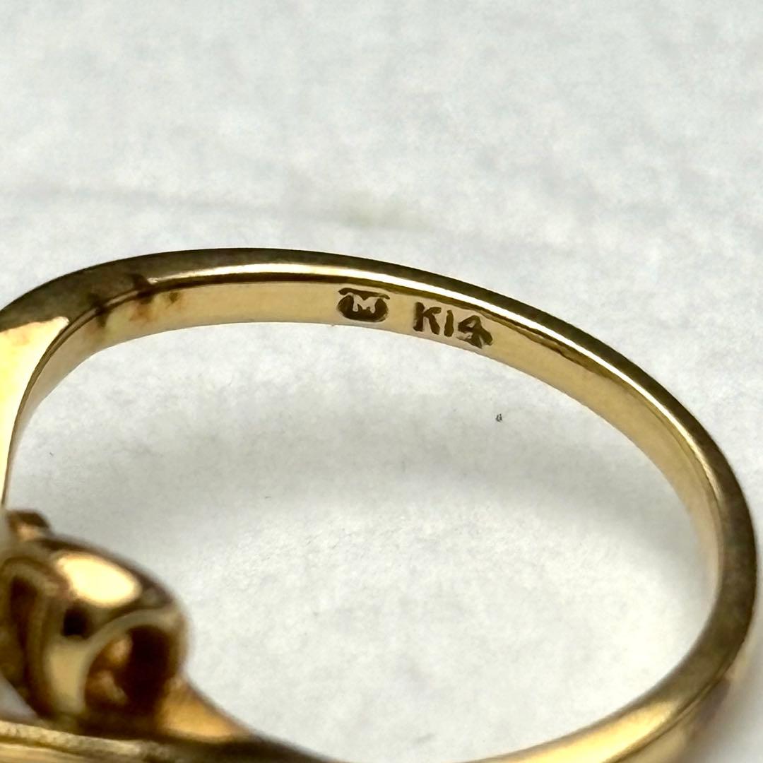 K14 MIKIMOTO アコヤ パールリング 8.6ｍｍ　付属品完備