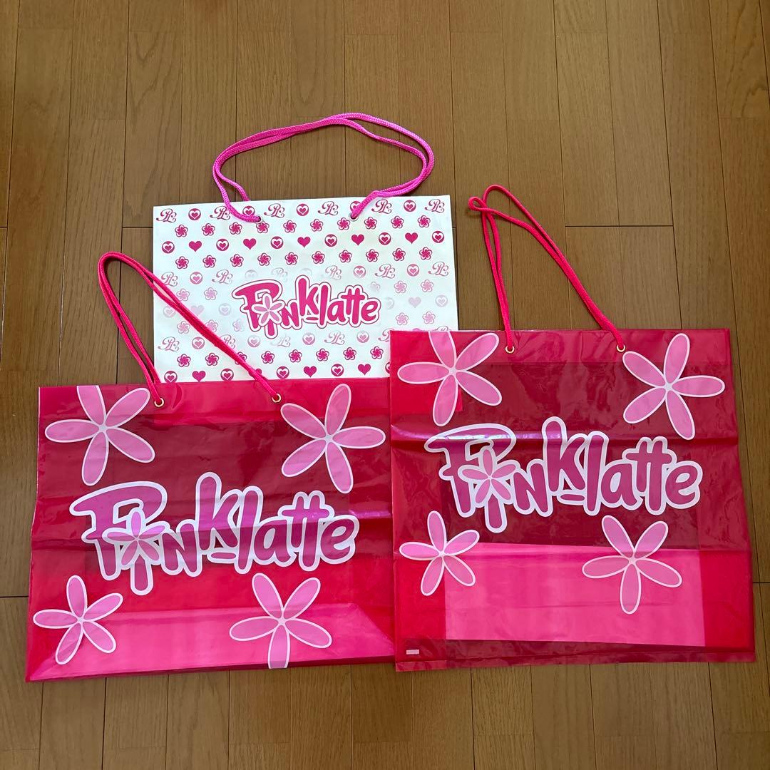 ピンクラテ PINKlatte ショップ袋 ショッパー ビニール袋 紙袋 レア