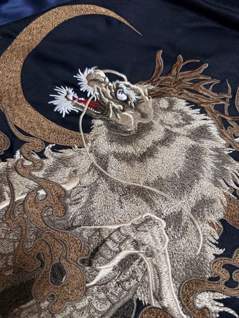 未使用 SKAJAN ライオン 限定 スカジャン unisex 美品 navy - メルカリ