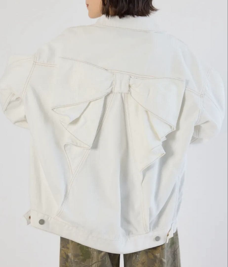 RODEO CROWNS WIDE BOWL ビッグリボンデニムジャケット 白 - メルカリ