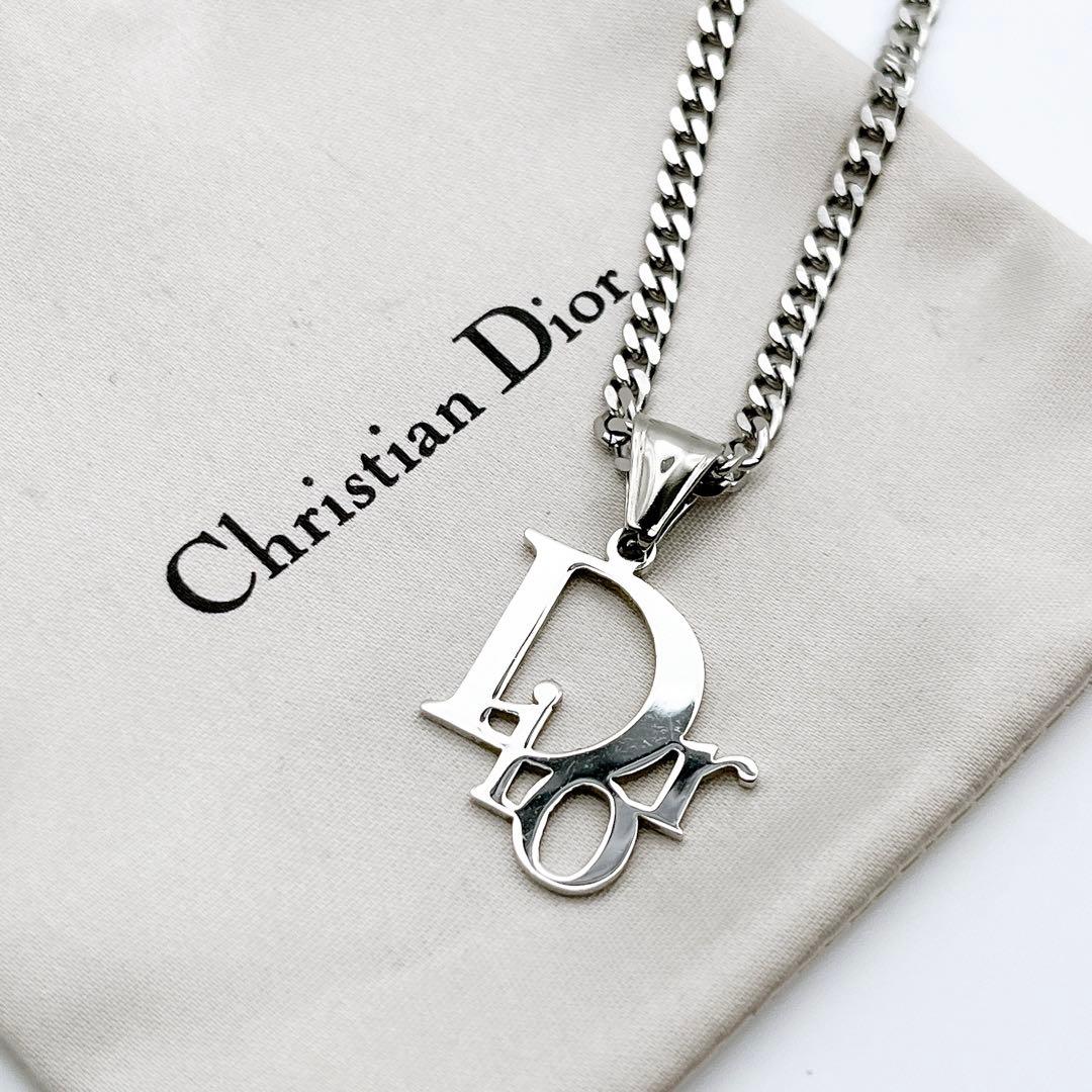 人気✨ Dior ネックレス CD ロゴ 希少 シルバー 62cm 1928-1 - メルカリ