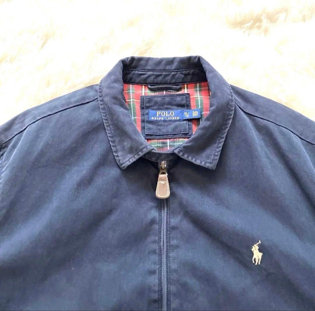 ポロラルフローレン スウィングトップ ネイビー 赤チェック - メルカリ