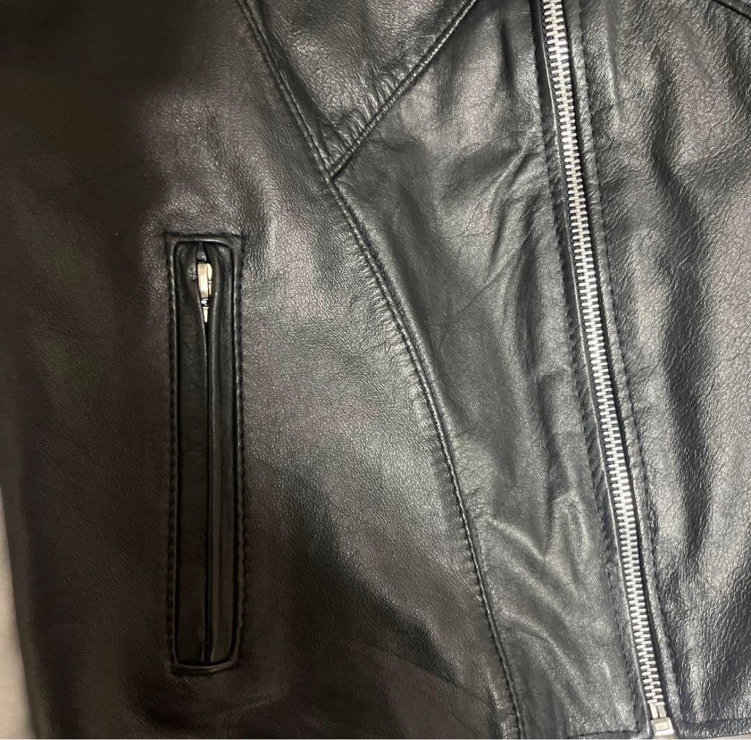 黒レザージャケット 短丈 archive ダークコア y2k 平成