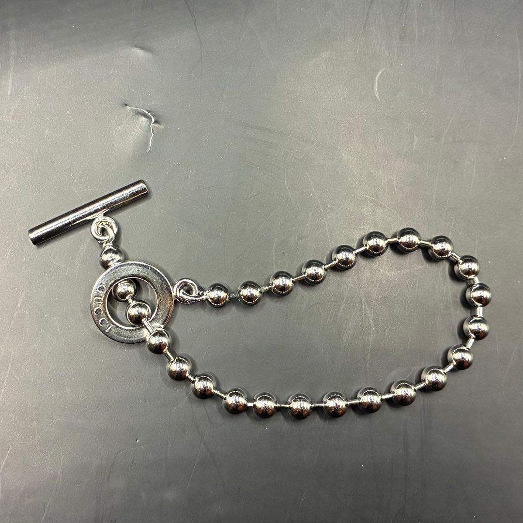 GUCCI シルバービーズブレスレット ボールチェーン ブレスレット