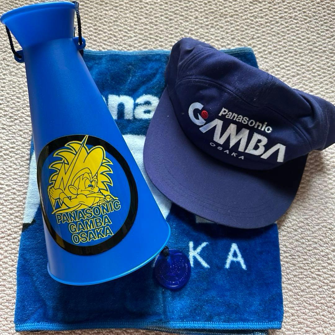 ガンバ大阪 Jリーグ 初期 応援グッズ キャップ タオル メガホン90年代