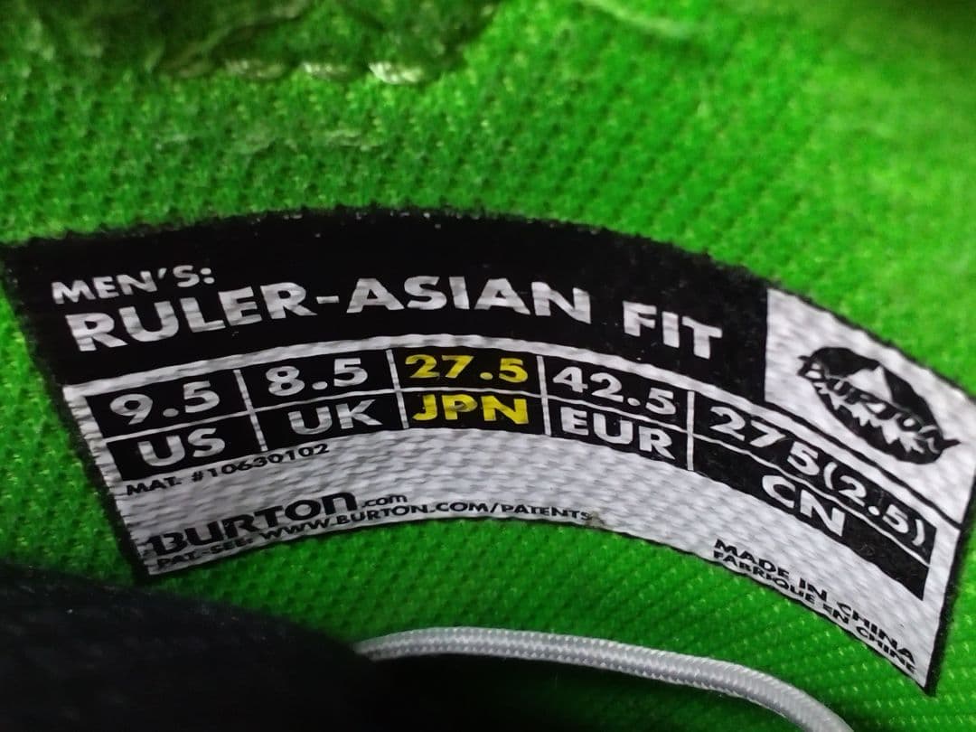 ◇BURTON RULER ASIAN FIT 27.5cm◇