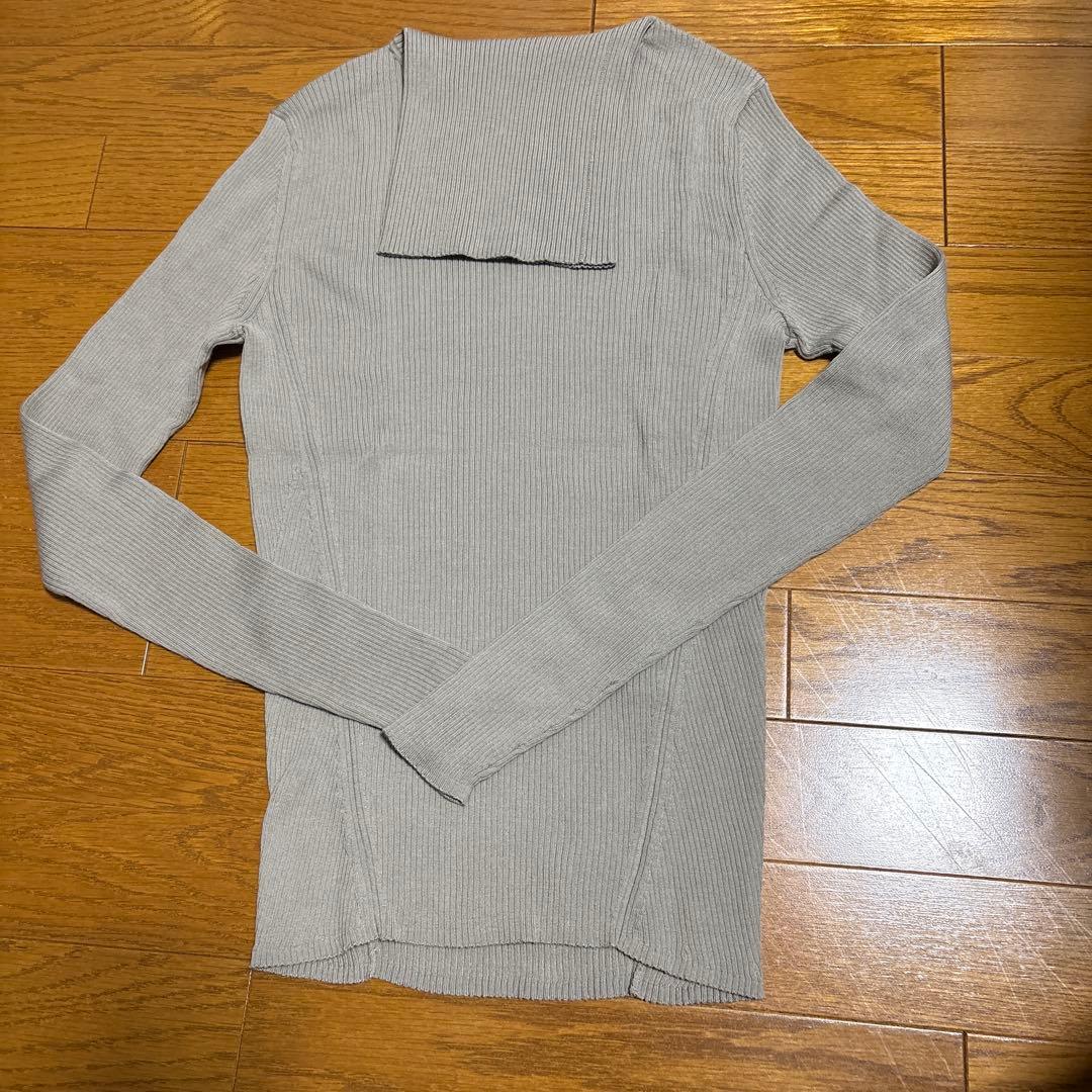 セオリーリュクス】グレー ジュリブ編み 長袖ニット