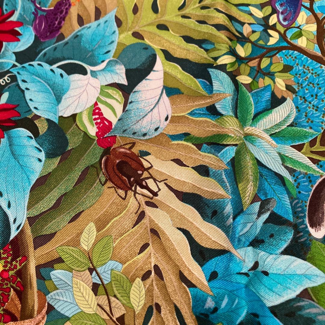 希少エルメスカレ90生命の森 希少エルメスカラーオレンジベース - メルカリ