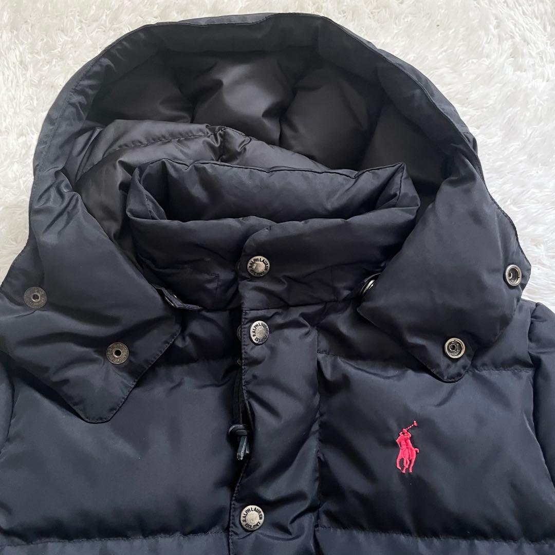 極美品✨ポロラルフローレン ダウンジャケット 2way ポニー刺繍 黒 XS