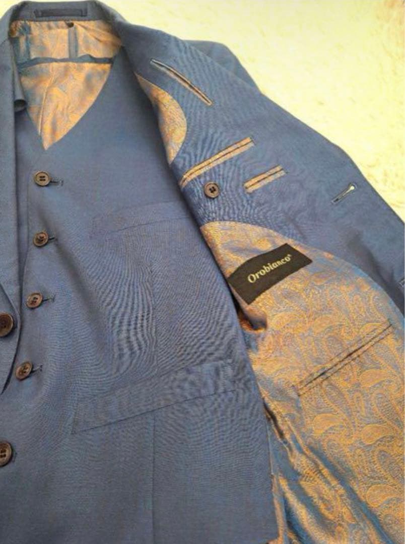 最終値下げ❗️Orobianco スリーピース セットアップスーツ ネイビー