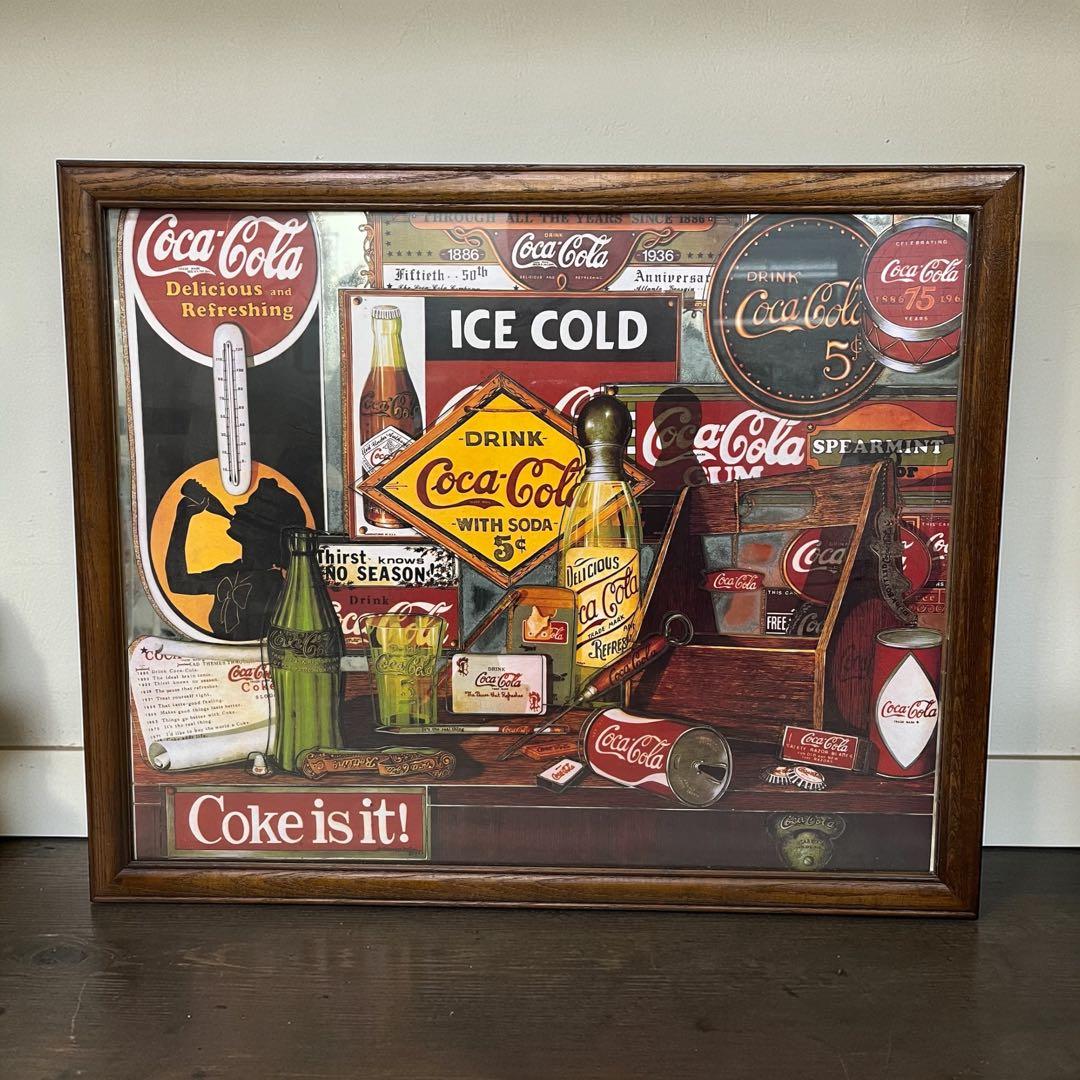 超貴重！ ビンテージ '80s Coca-Cola コカコーラ パブミラー - メルカリ