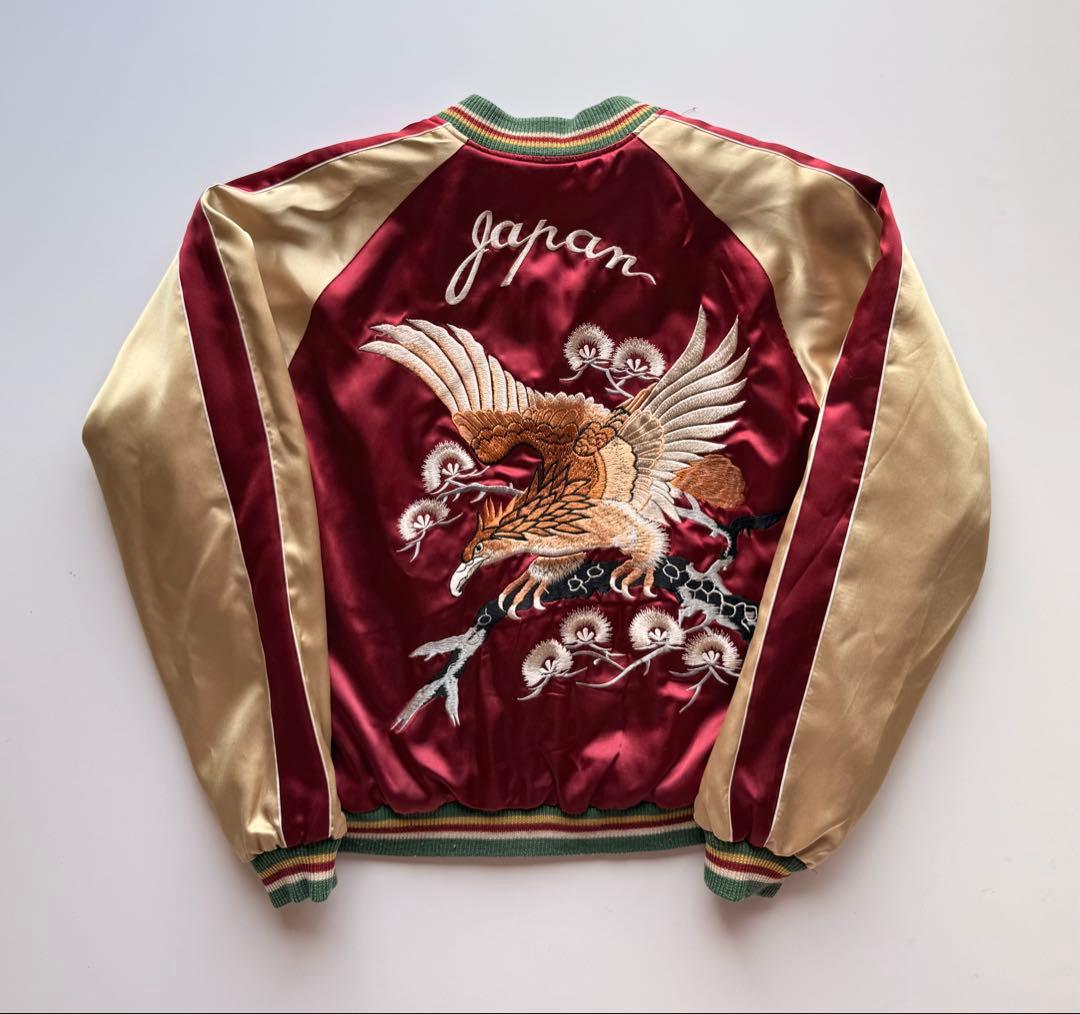 ヴィンテージ・ビンテージ品☆テーラー東洋 スカジャン 赤と金 鷲刺繍