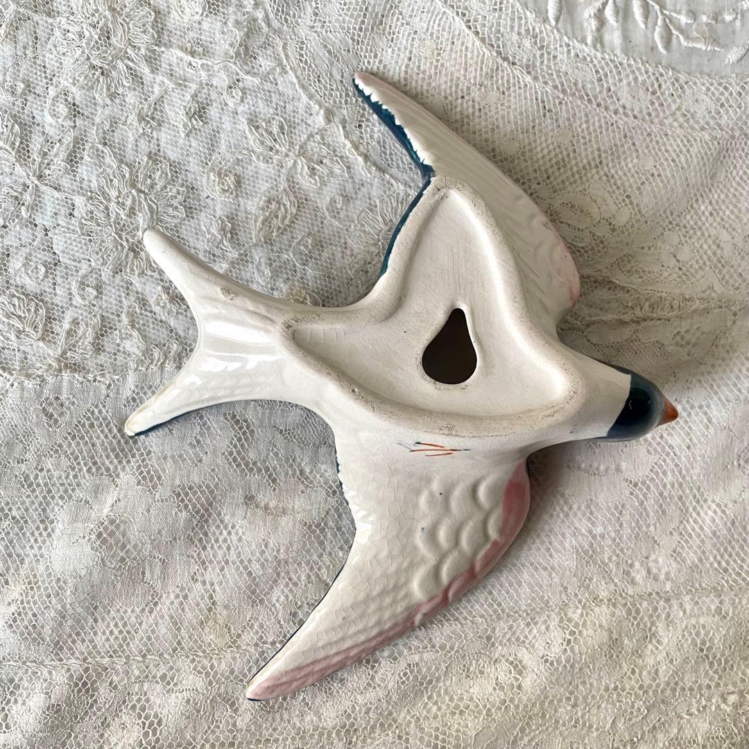 陶器ツバメのオブジェ2個セット① フランスアンティーク オーナメント