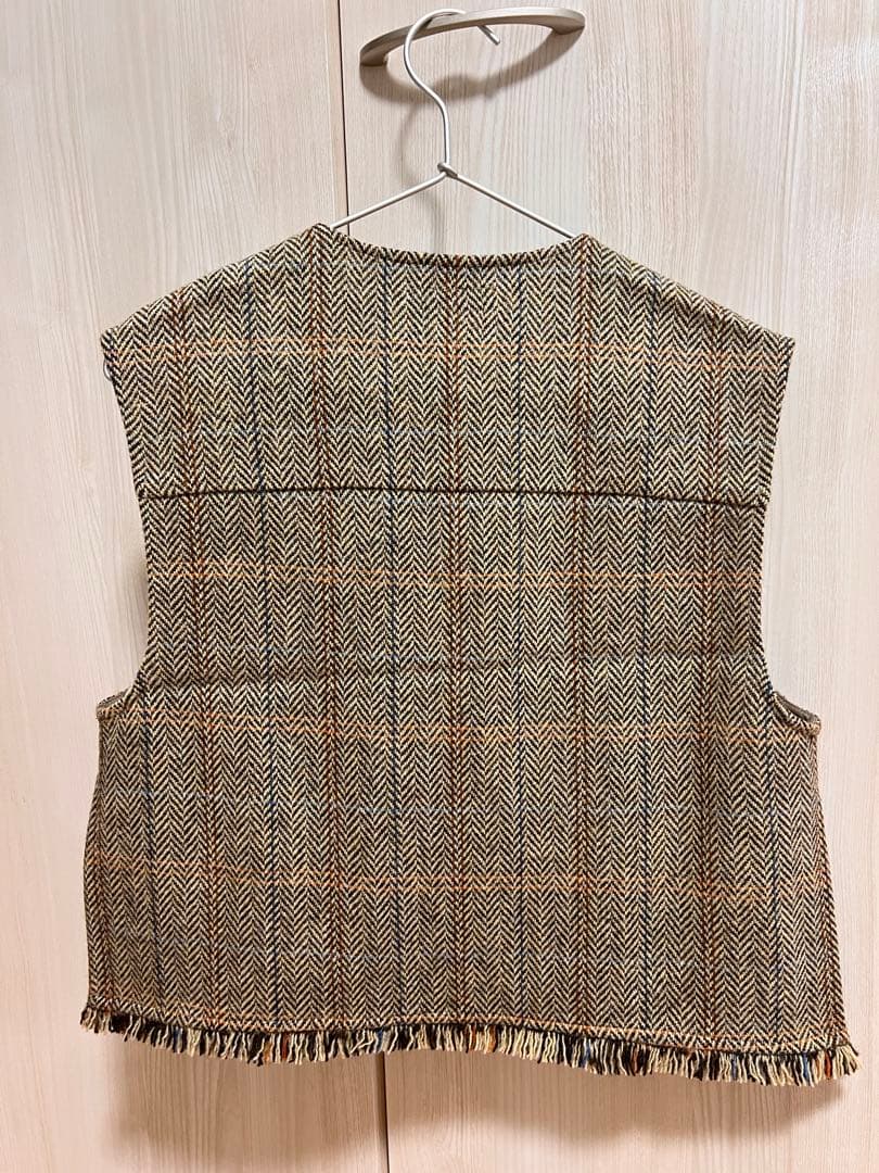 新品 北欧、暮らしの道具店 「ワードローブを新鮮に」ヘリンボーン柄の