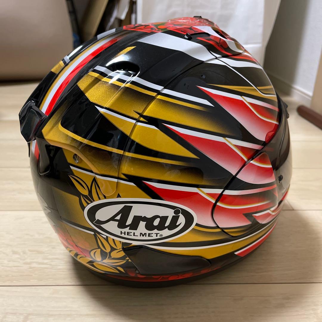 Arai フルフェイスヘルメット 赤・黒・金 ミラーシールド - メルカリ