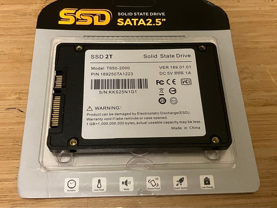 SSD 2TB SATA III 2.5インチ T650-2000 - メルカリ