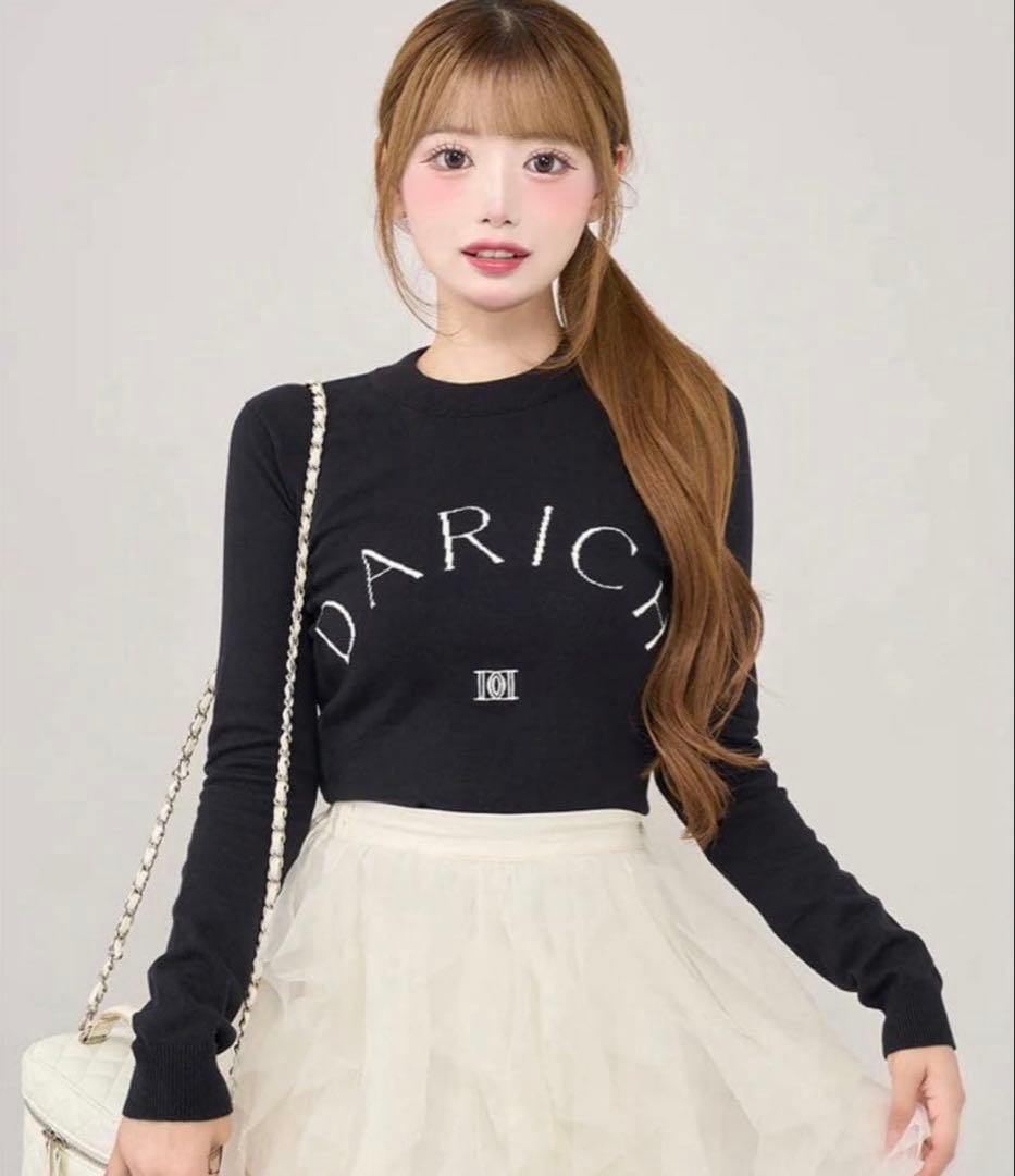 Darich ロゴニットトップス ブラック ダーリッチ Darich DARCHロゴニットトップス （ブラック