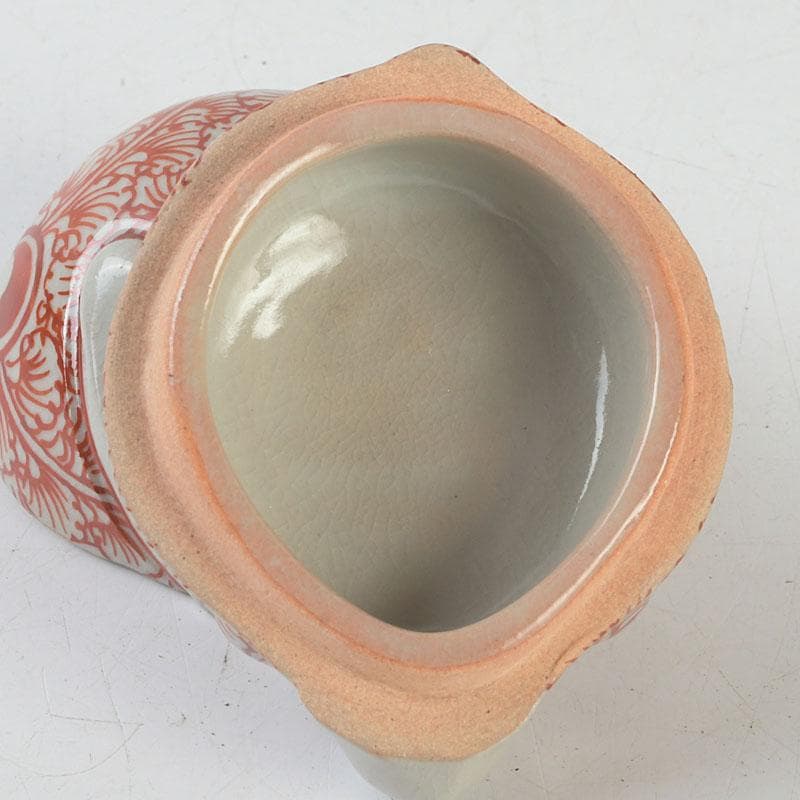 ニコニコ様専用 茶道具 萬古焼 加賀瑞山造 赤絵卯香合 共箱 V