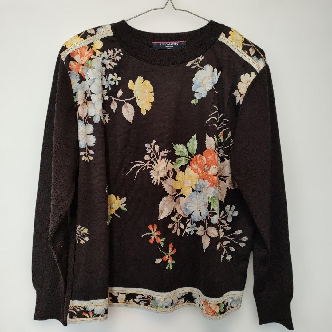 h9 レオナール LEONARD 長袖 ニット セーター L - メルカリ