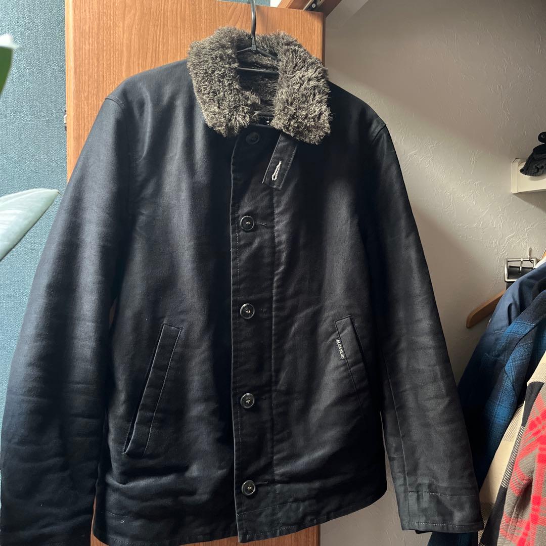 BLUE BLUE N-1 デッキジャケット　ブラック　Lサイズ 70%OFFセール】BLUE BLUE(ブルーブルー) ジャーマンクロスデッキ