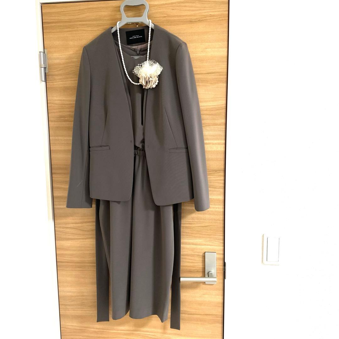 グレー ジャケットとワンピースセット green label 入学式 卒園式