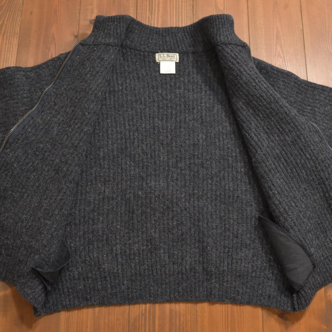 L.L.Bean USA製 アルパカ混ウール フルジップ ドライバーズニット