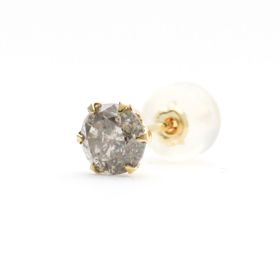 L*y様 新品 K18YG 天然ダイヤモンド0.45ct 片耳ピアス 激安 本