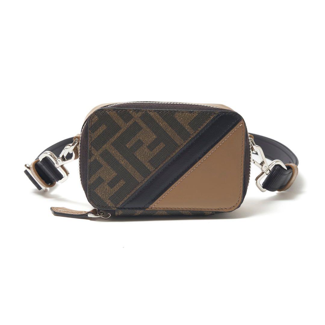 FENDI ミニクロスボディーバック　ベージュ/ブラック FENDI フェンディ ベルトバッグ クロスボディバッグ 国内発送 (FENDI