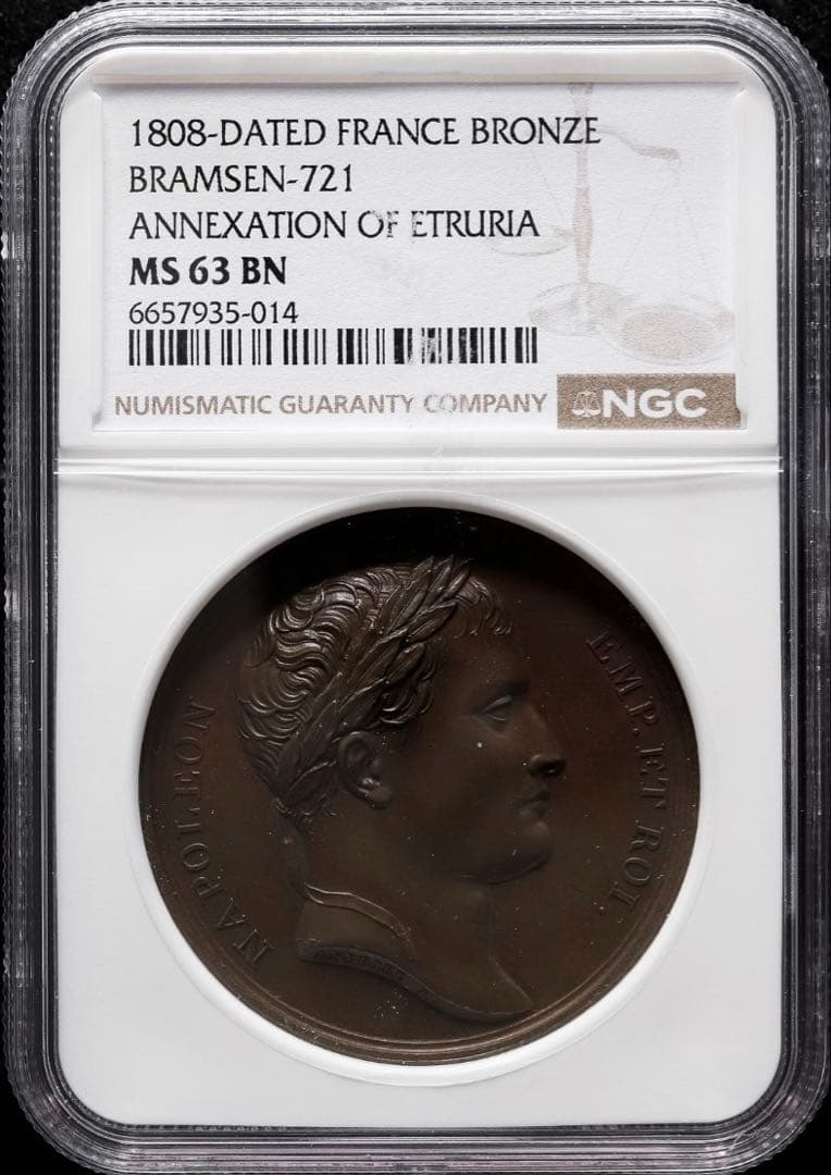 ナポレオン エトルリアの併合 ブロンズメダル1808年 - メルカリ