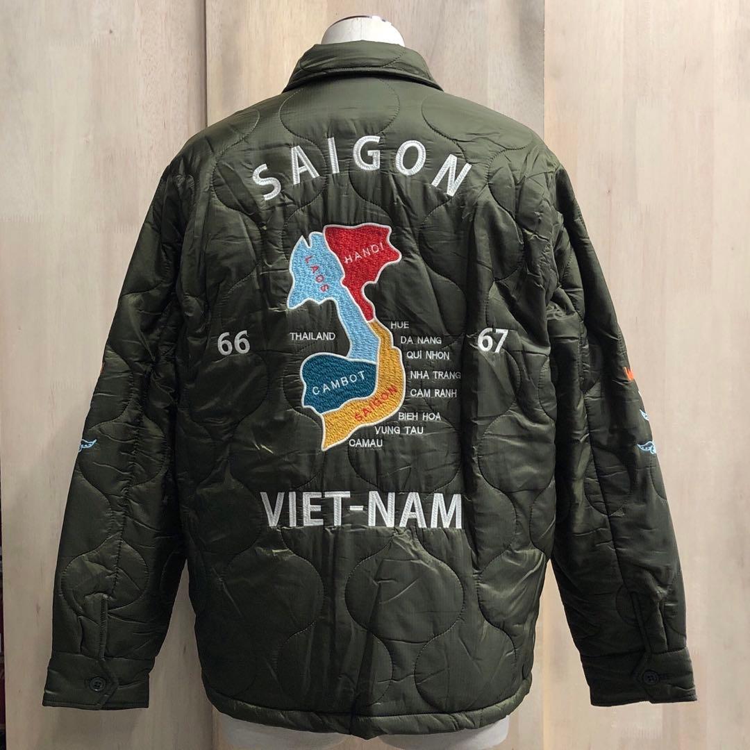 ヒューストン ベトジャン ベトナムジャケット マップ地図刺繍