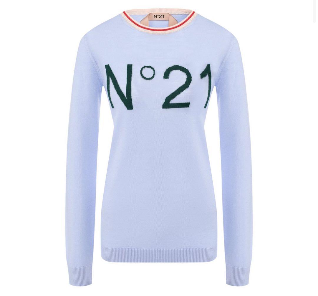 N°21 ロゴ入り長袖ニットセーター 楽天市場】N°21 ヌメロ ヴェントゥーノ ロゴ 長袖 ニット セーター