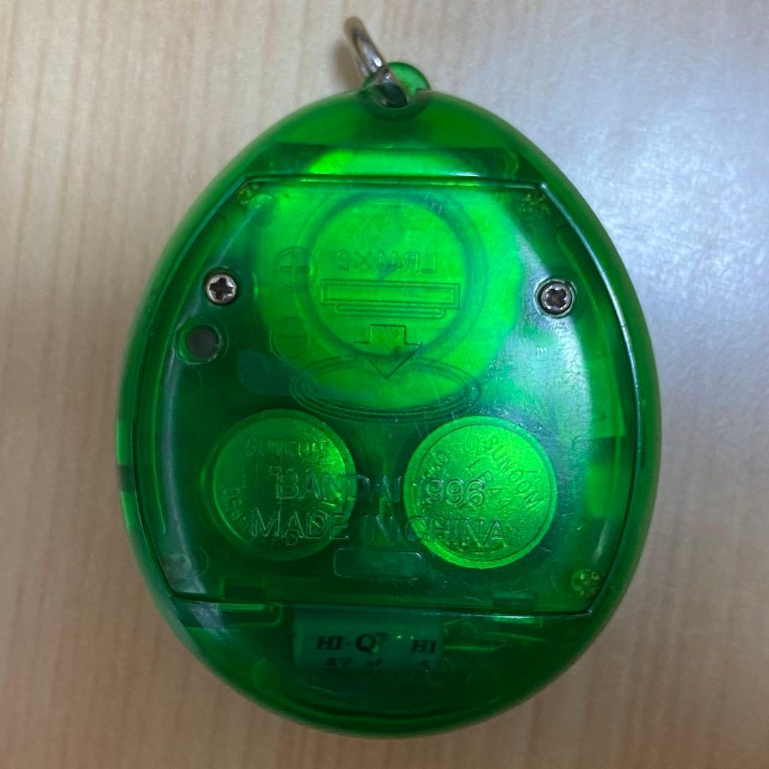 ジャンク品】たまごっち 初代 クリアグリーン スケルトン 携帯ゲーム