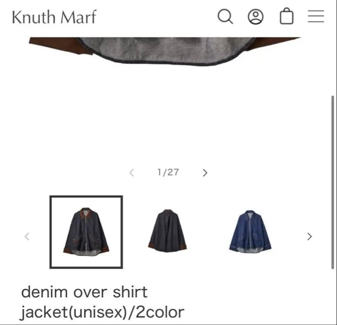 鈴*様 denim over shirt jacket(unisex)/2col - メルカリ