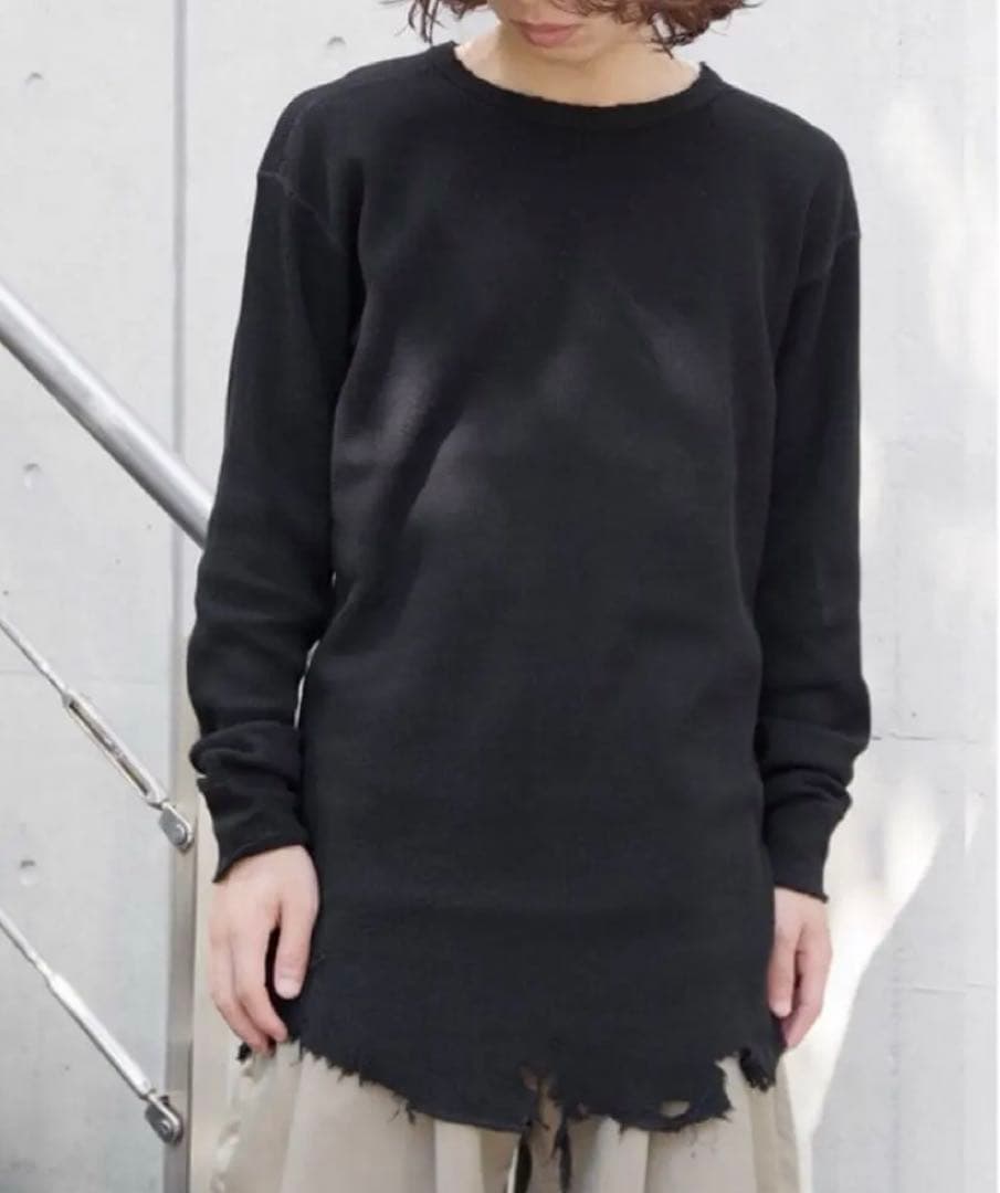 ANCELLM アンセルム ガーデン トップス カットソー Tシャツ 黒 1