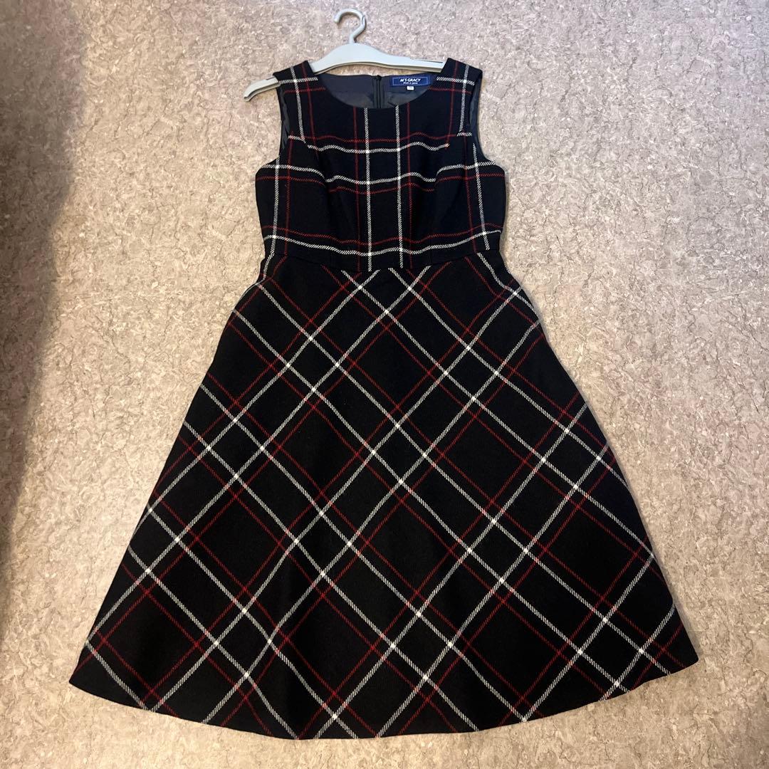M'S GRACY チェック柄 ノースリーブワンピース 38 - メルカリ