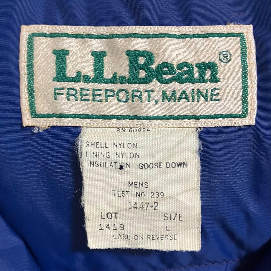90s L.L.Bean エルエルビーン ダウンベスト ブルー
