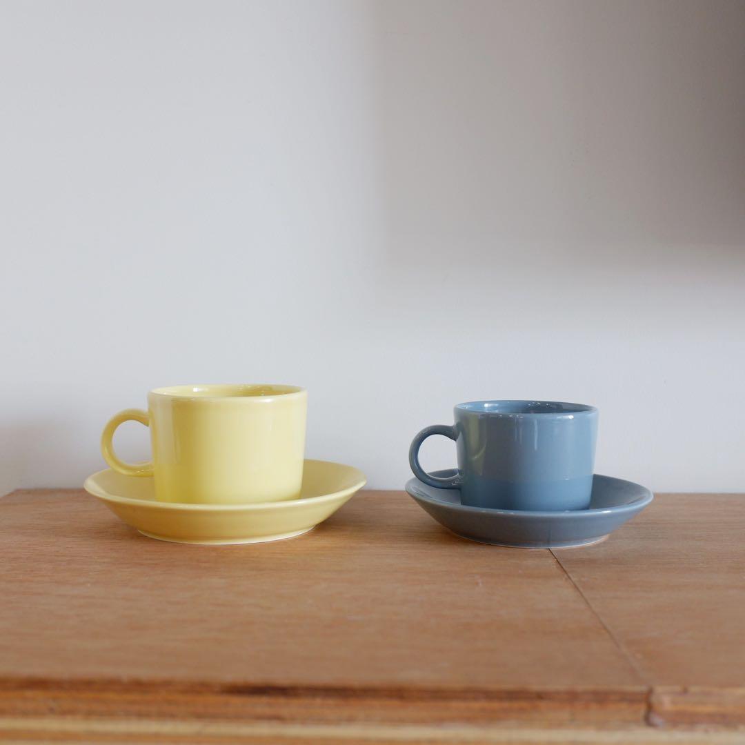 美品】【廃盤色】ARABIA ヴィンテージ ティーマ C＆S φ7cm 2客