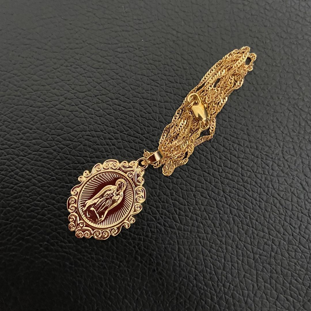 18k gp マリア ゴールド コインネックレス アバランチ - メルカリ